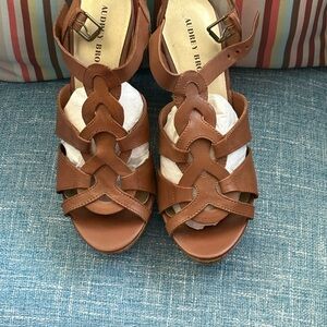 Audrey Brooke Tan Strappy Sandals